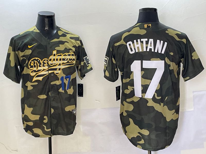 Men Los Angeles Dodgers #17 Ohtani Camo Joint Name 2025 Nike MLB Jersey style 8->los angeles dodgers->MLB Jersey